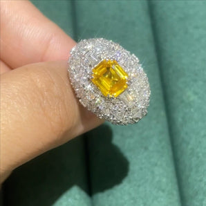 Customized Colored Gemstone Jewelry Ring