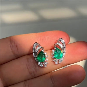 Customized Emerald Jewelry Earrings