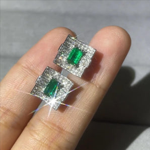 Customized Emerald Jewelry Earrings