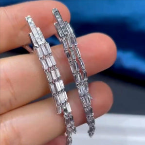 Customized White Diamond Jewelry Earrings
