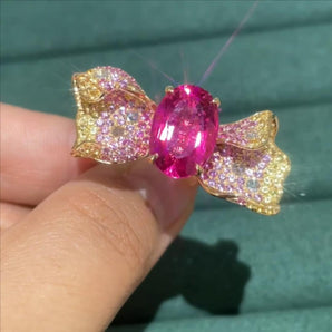 Customized Colored Gemstone Jewelry Ring