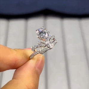 Customized White Diamond Jewelry Ring