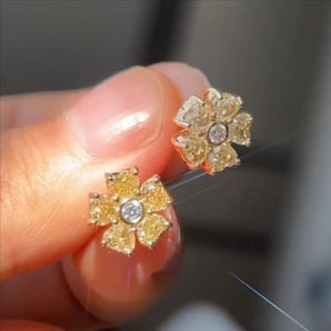 Customized Fancy Diamond Jewelry Earrings
