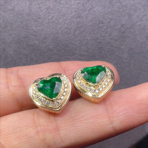 Customized Emerald Jewelry Earrings