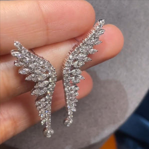 Customized White Diamond Jewelry Earrings