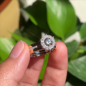 Customized White Diamond Jewelry Ring