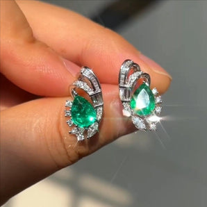 Customized Emerald Jewelry Earrings
