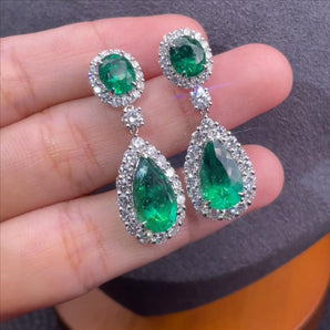 Customized Emerald Jewelry Earrings