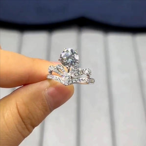 Customized White Diamond Jewelry Ring