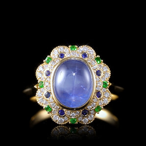 Colored Gemstone Jewelry Ring