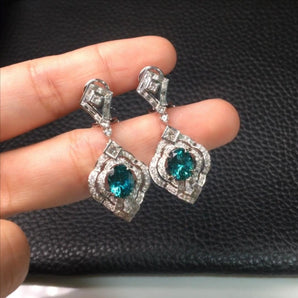 Customized Colored Gemstone Jewelry Earrings