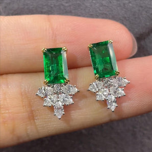 Customized Emerald Jewelry Earrings