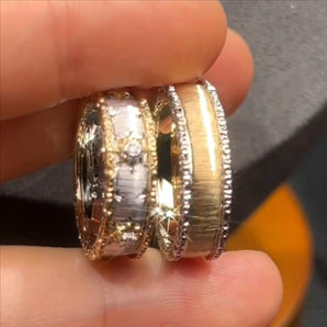 Customized White Diamond Jewelry Ring
