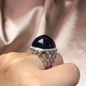 Customized Colored Gemstone Jewelry Ring