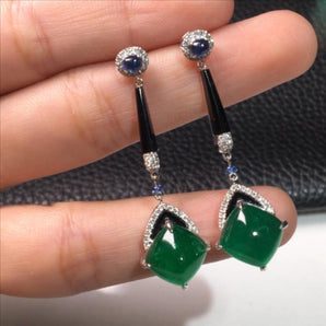 Customized Emerald Jewelry Earrings