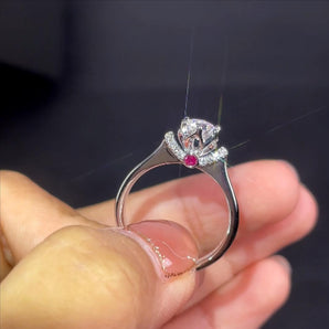 Customized White Diamond Jewelry Ring