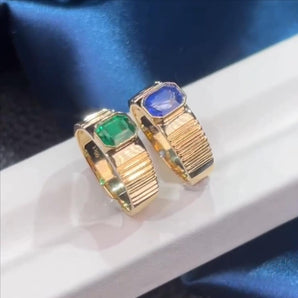 Customized Colored Gemstone Jewelry Ring