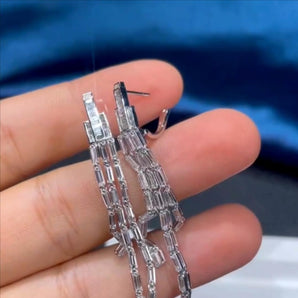 Customized White Diamond Jewelry Earrings