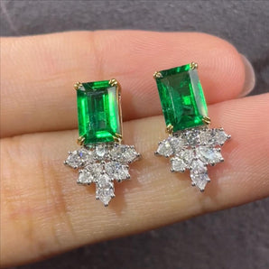 Customized Emerald Jewelry Earrings