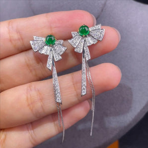 Customized Emerald Jewelry Earrings