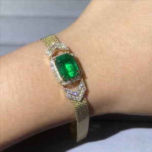 Customized Emerald Jewelry Bracelet