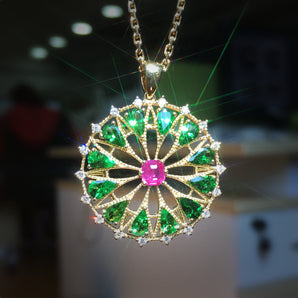 Colored Gemstone Jewelry Pendant