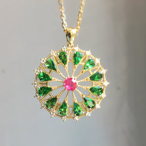 Colored Gemstone Jewelry Pendant