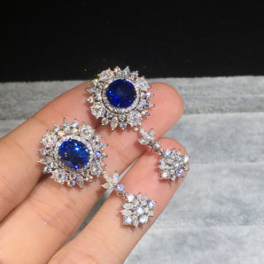 Colored Gemstone Jewelry Earrings