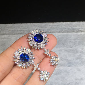 Colored Gemstone Jewelry Earrings
