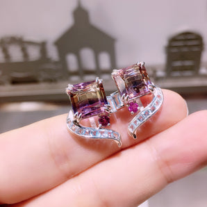 Colored Gemstone Jewelry Earrings
