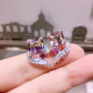 Colored Gemstone Jewelry Earrings