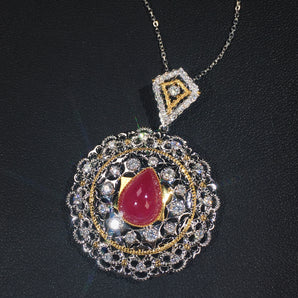 Colored Gemstone Jewelry Pendant