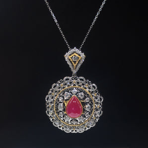 Colored Gemstone Jewelry Pendant
